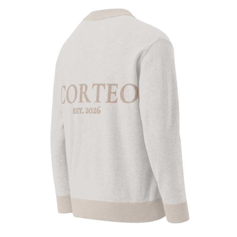 “CORTEO EST. 2026” KNITTED CARDIGAN
